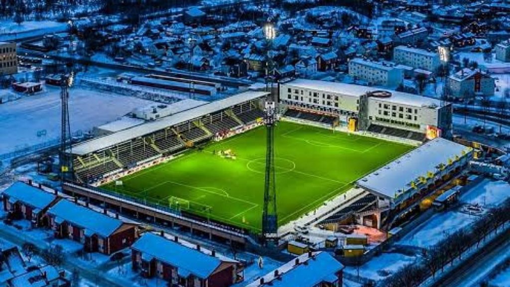 El Aspyra Stadion en Bodo, Noruega.