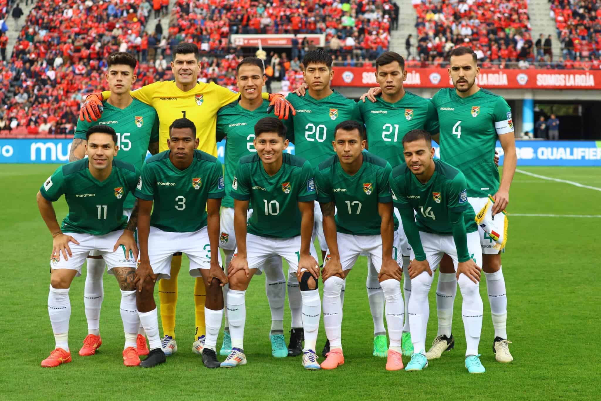 Bolivia selección nacional formación antes de un partido de Eliminatorias Sudamericanas