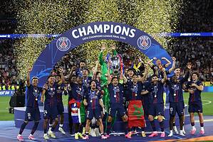 PSG celebra el título de la Champions League 2026 tras vencer a Arsenal en penales en Budapest