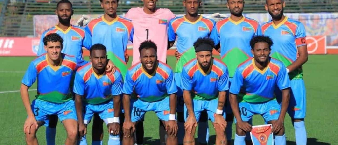 Selección nacional de Eritrea posando para la foto oficial de equipo