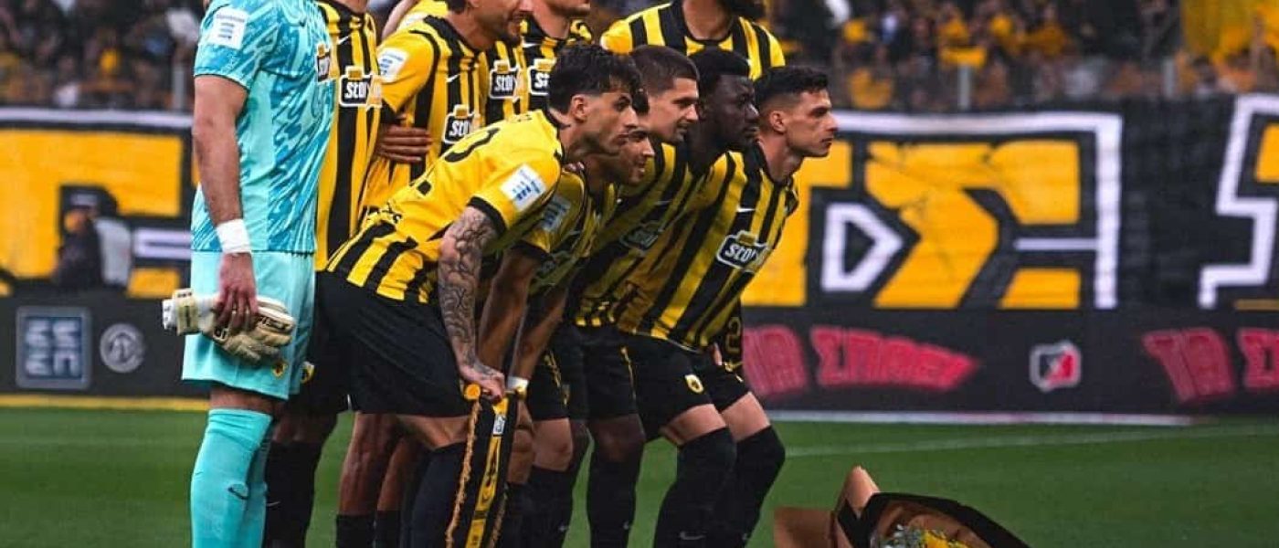 AEK Atenas celebra el campeonato de la Super League griega 2025-26 tras vencer a Panathinaikos