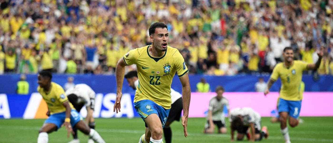 Gabriel Martinelli celebra el gol de Brasil ante Japón en los dieciseisavos de final del Mundial 2026