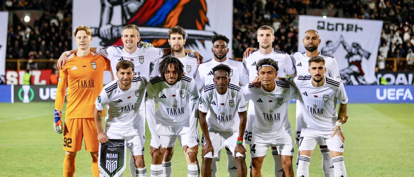 Alineación del FC Noah de Armenia ante el AZ Alkmaar en 2026