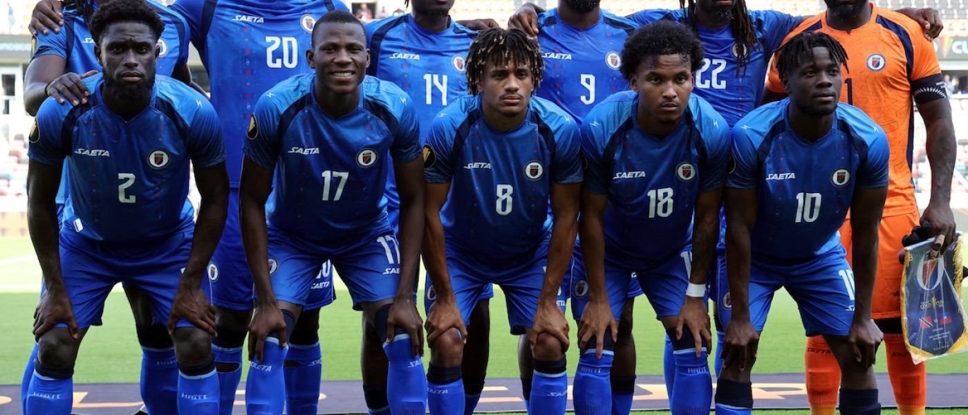 Selección de Haití previo a un partido de preparación para el Mundial 2026