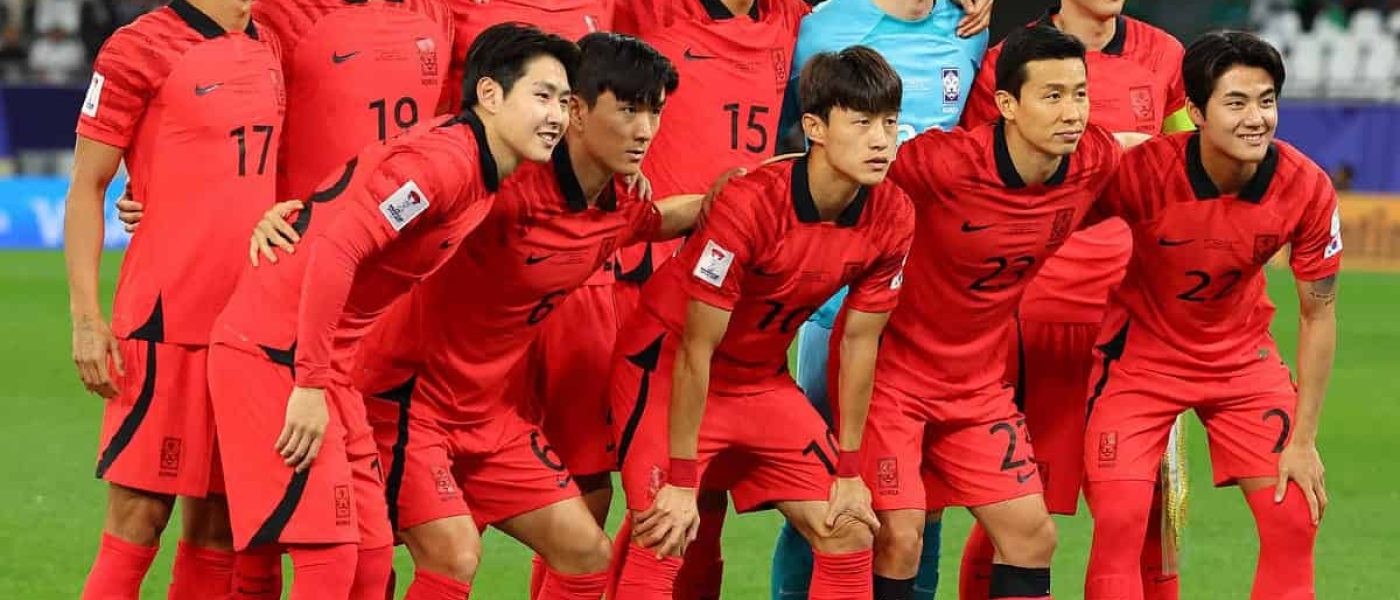 Formación de la selección de Corea del Sur.