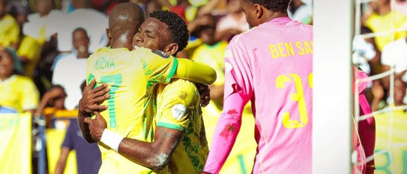 Jugadores de Mamelodi Sundowns durante la semifinal de la CAF Champions League 2025/26